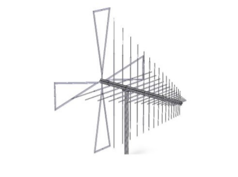 Dual-Polarized LPDA Antenna 30-100 mhz