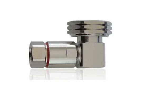 Din Male RA Connector for 1/2 Flexible Cable Clamp Type