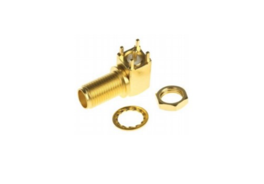 SMA Female Right Angle Bulkhead Connector for PCB