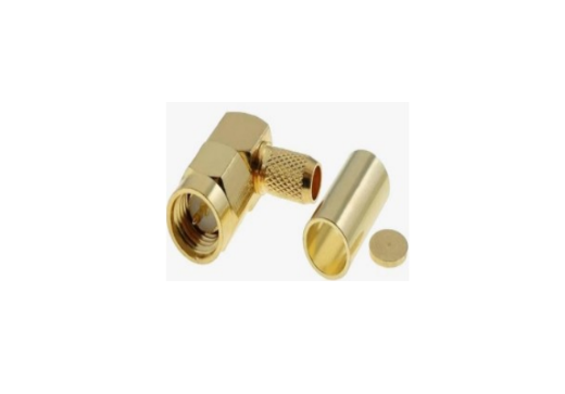 SMA Male Right Angle Crimp Connector For LMR200 Cable