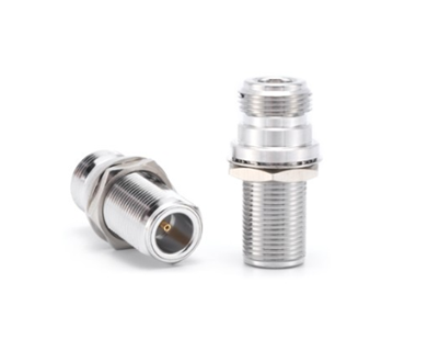 N 75Ω Female to N 75Ω Female Bulkhead RF Adaptor