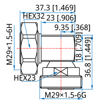 7-16 DIN Male to 7-16 DIN Female RA RF Adaptor