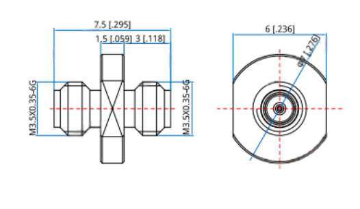 Coaxial Adaptor 0.8mm (F) to 0.8mm (F)
