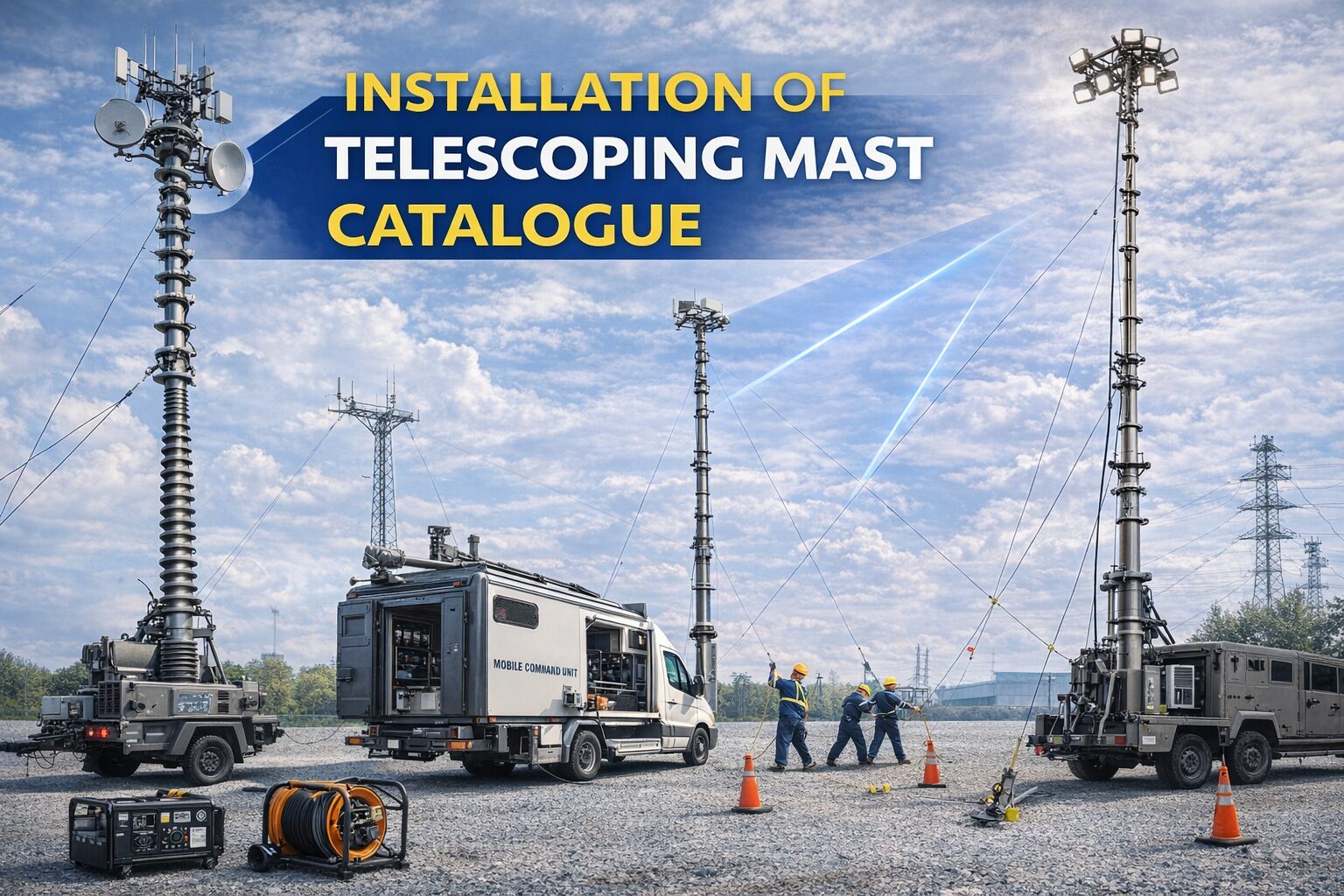 Installation of telescoping mast