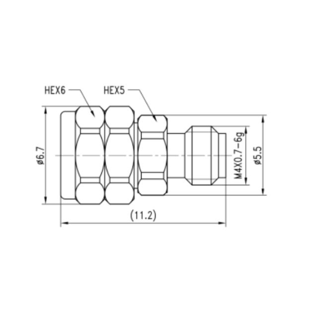 0.8mm Male to 1.0mm Female Adaptor
