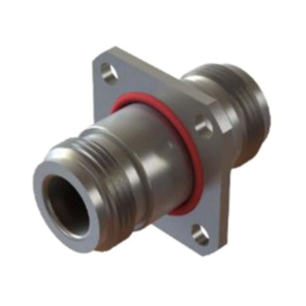 N Female to N Female 4 Hole Flange Adapter
