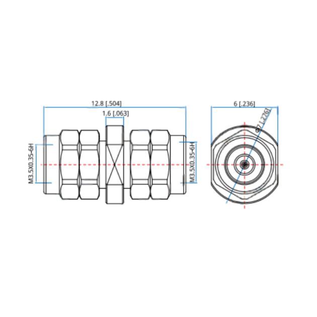 Coaxial Adaptor 0.8mm (M) to 0.8mm (M)
