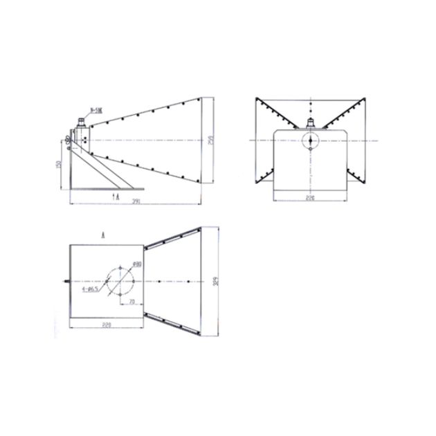 Wideband Dual-ridged Horn Antenna SRFS2080DRHA13NZ