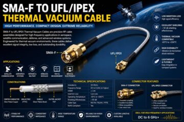 SMA-F to UFL/IPEX Thermal Vacuum Cable