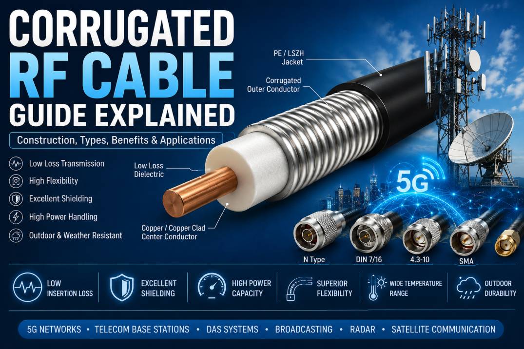 Corrugated RF Cable Guide