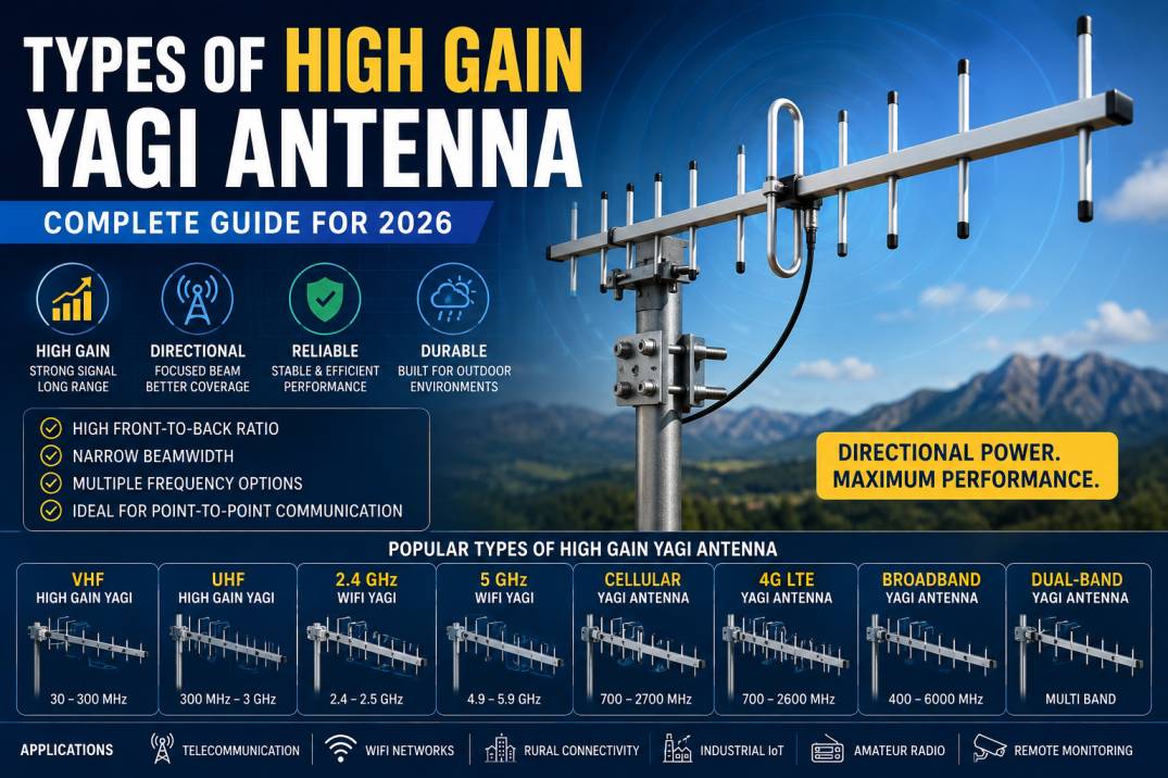 High gain Yagi antennas
