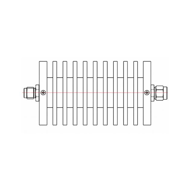 DC-4 GHz, 6-60 dB, 100 Watts, TNC, Unidirectional - SRFS- 04XXTD100-S