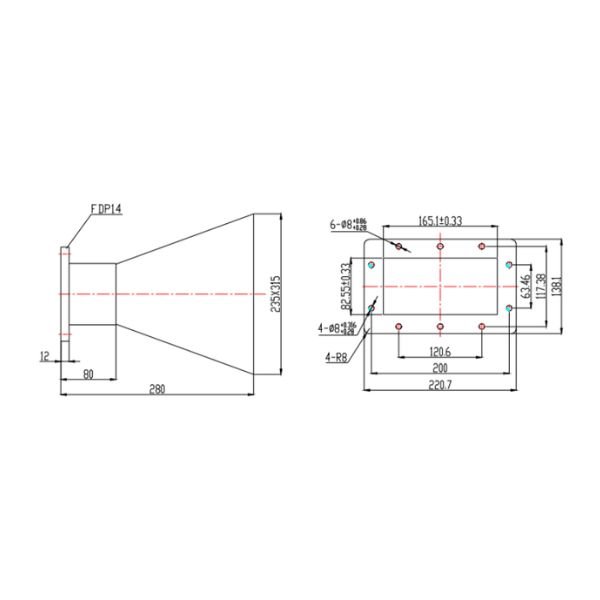 Standard Gain Horn Antenna SRFS-14SG-HA10