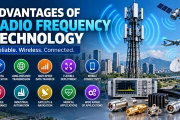 Explore the advantages of radio frequency technology, including wireless communication, long-distance transmission, high-speed data, and industrial applications.