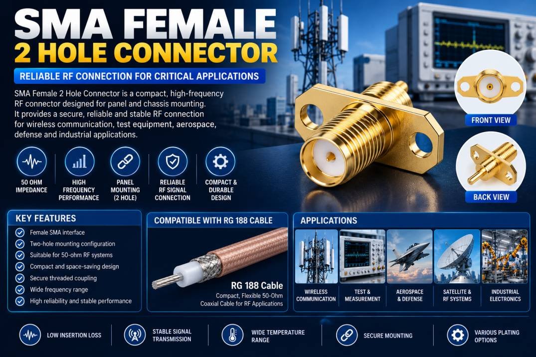 SMA Female 2 Hole Connector