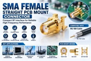 SMA Female Straight PCB Mount Connector