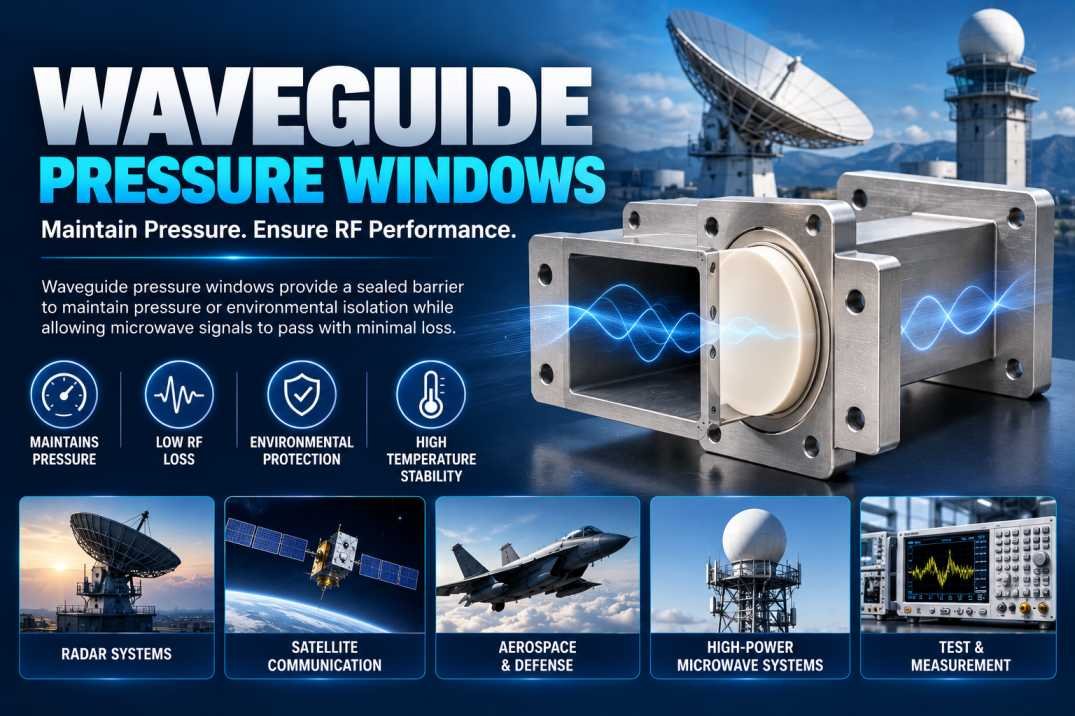 Waveguide Pressure Windows Technical Infographic
