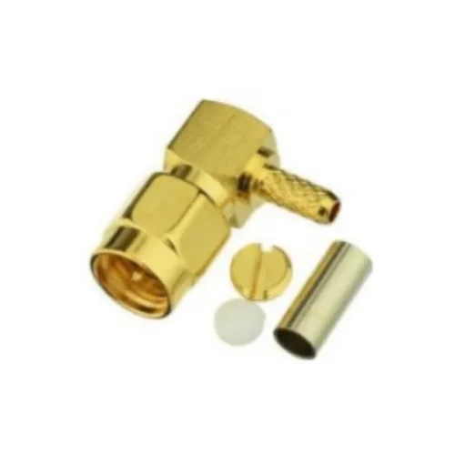 SMA Male Right-Angle Crimp Connector for RG316, RG174, and LMR-100