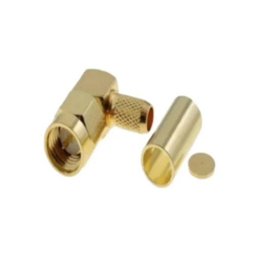 SMA Male Right Angle Crimp Connector for LMR 200 Cable